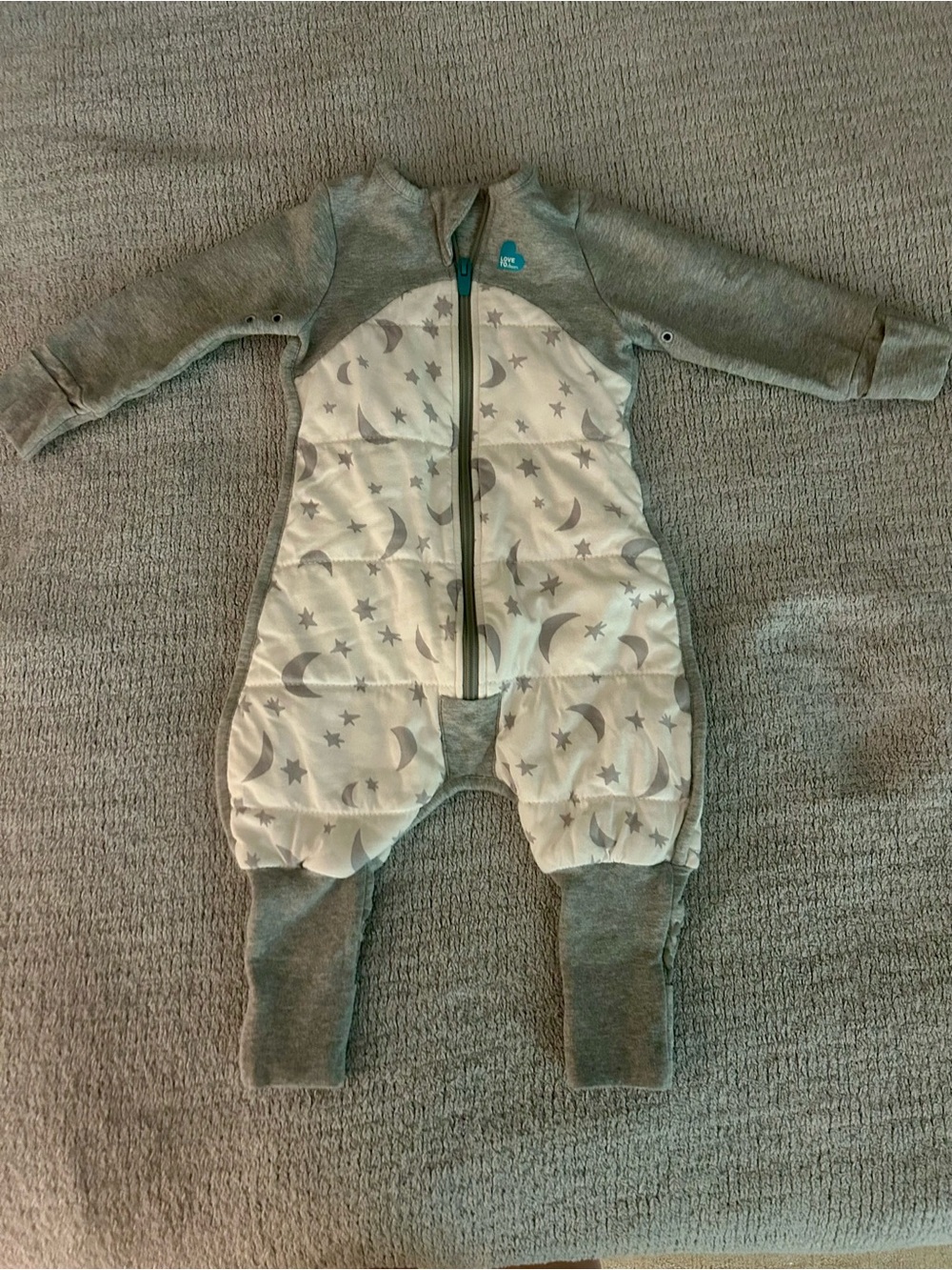Love to Dream Gray & White 2.5 TOG Sleepsuit